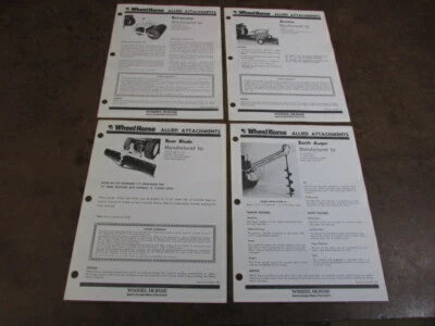 Wheel Horse mower tractor garden advertising paper attachments auger blade - Image 1 of 4