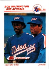 1991 Line Drive AAA Ron Washington/Bob Apodaca #575 Tidewater Tides