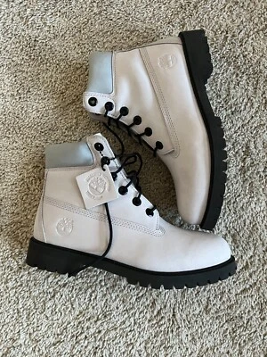 Timberland Kids Premium 6 Inch Leather Boots Waterproof Gray Sz 6.5 TB0A64PHS40 - Image 1 of 4