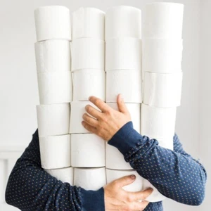 50 x Tissue Toilet Rolls Bulk 2ply 220 Sheets For Household Office Cleaning Use - Picture 1 of 15