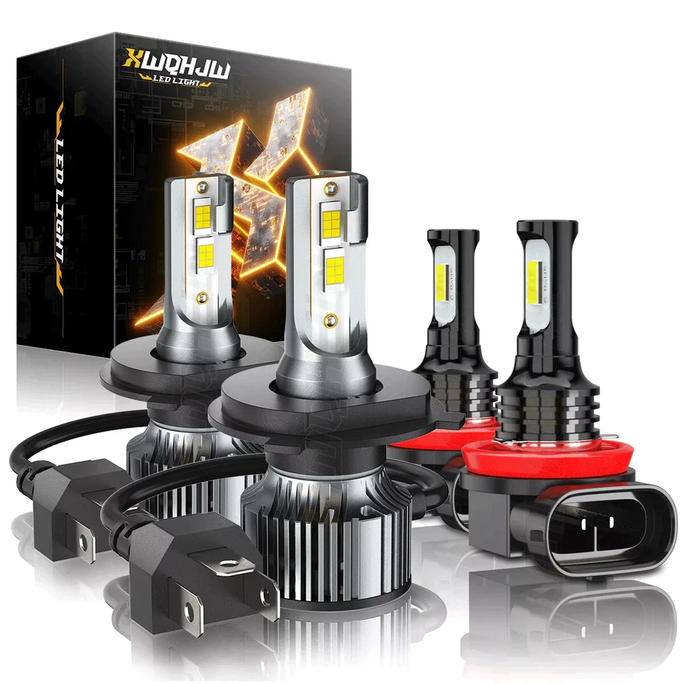 4x 6000K LED Headlight Hi/Lo Beam+Fog Light Bulbs Kit FOR Suzuki Aerio 2002-2007 - Image 1 of 4