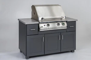 PGS Grills 57-Inch Stainless Steel Outdoor Kitchen Island for Newport BBQ Grills - Picture 1 of 2