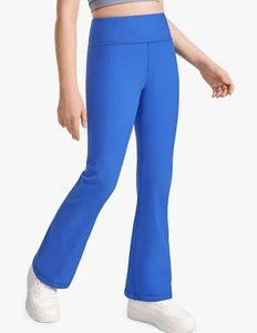 Girls CRZ Yoga Thermal Lined Flare Leggings Blue Activewear Pants L - Picture 1 of 4