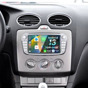 2+64GB Android 13.0 Autoradio Carplay GPS Navi Für Ford Focus MK2 Mondeo C S Max - Bild 1 von 22