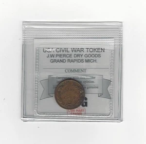 USA   CW Token, J.W. Pierce Dry Goods, Grand Rapids Michigan - Imagen 1 de 2