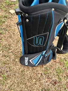 Callaway Strata Golf Carry Stand Bag 7-Way Black Blue 5 Pockets Dual Strap W/RC - Picture 1 of 8