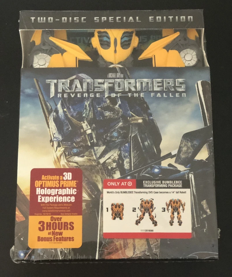 TRANSFORMERS - REVENGE OF THE FALLEN DVD 2-Discs Target Exclusive BUMBLEBEE OOP - Image 1 of 4