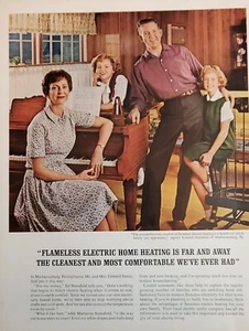 Stampa Pubblicità Calore Casa Elettrica Senza Fiamma 1965 Pubblicità Pulita Comoda - Foto 1 di 12