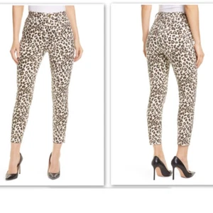 FRAME DENIM 25 Leopard Ali Ultra High Rise Cigarette Crop Skinny Beige Multi NEU - Bild 1 von 10