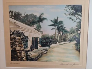 "Bermuda", H. MARSHALL GARDINER Hand Colored Photo.   Circa 1920's - Picture 1 of 5