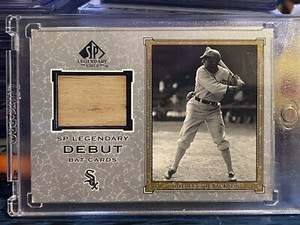 2001 Upper Deck SP Legendary Cuts Shoeless Joe Jackson Game Used Debut Bat