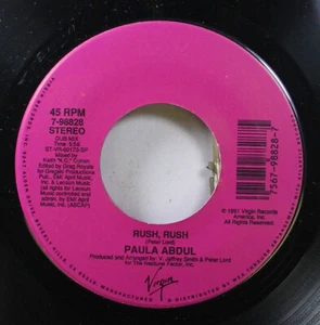90'S / Pop 45 Paula Abdul - Rush, Rush / Rush, Rush On Virgin - Picture 1 of 2