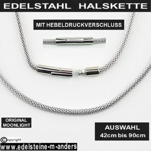 Herrenkette Anhängerkette Gliederkette Popcornkette Edelstahl Männer Halskette - Bild 1 von 3