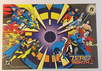 DC Comics Zero Month Promo Card Calendar 1994 • 5.79£