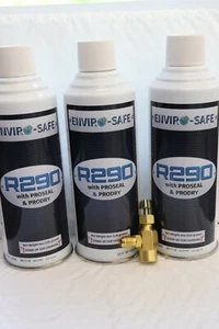 Refrigerante Enviro-Safe R-290 con prosa y secado 3 latas y kit de grifo - Imagen 1 de 2