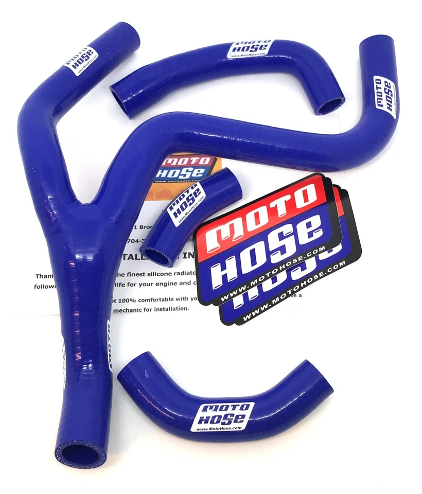 Suzuki RMZ250 years 2013 to 2018 SILICONE Y Radiator Hose kit BLUE 23-405YB - Image 1 of 4