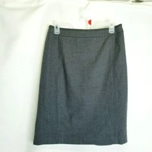 TED Baker London Women's Gray wool Skirt Side Zip Closure Pencil Size 2 - Picture 1 of 9