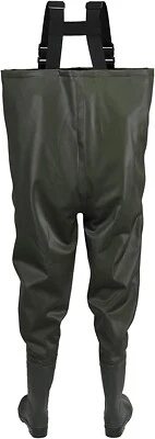 NEW Bootfoot Chest Waders 2-Ply Waterproof US 9 Men Olive Green Fishing Hunting - Image 1 of 4