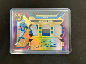 2023 Panini Gold Standard JAHMYR GIBBS Rookie Jersey Auto Triple Set RPA /24