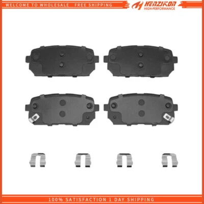 Pastillas de freno traseras de cerámica con herrajes para 2007 2008 2009 2010 2011 2012 Kia Rondo Foto 1 de 4