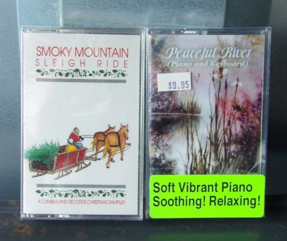 2 Sealed Insrtumental Cassette-Smokey Mountain Sleigh Ride & Peaceful River - Image 1 of 2