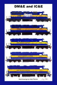 Dakota, Minnesota & Eastern/IC&E 12"x18" Passepartout Poster Andy Fletcher signiert - Bild 1 von 1