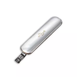 Samsung Galaxy S5 G900 G900F USB caricatore antipolvere dock porta cover ARGENTO - Foto 1 di 2