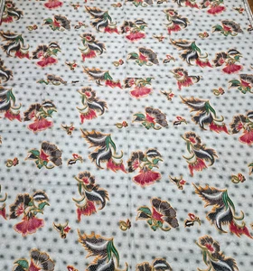 Vintage African Alpha Wax Guaranteed Multicolor Floral Cotton Fabric 4.83 yds - Picture 1 of 12