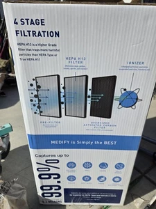 Medify Air MA-40 Medical Grade Filtration H13 True HEPA for 800 Sq. Ft. Air... - Picture 1 of 5