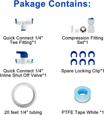 Ice Maker Installation Kit and Fridge Water Line Connection for Reverse Osmosis - Image 1 of 2