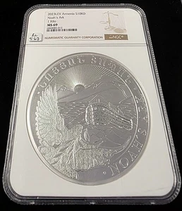 Armenia 2023 LEV 1 KILO Silver .999~ 10000 Dram Noah's Ark MS69 NGC SLAB  - Picture 1 of 2