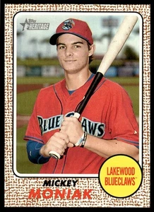 2017 Topps Heritage Minor League Mickey Moniak #10 Lakewood Blueclaws - Picture 1 of 2