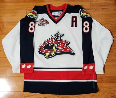 Columbus Blue Jackets Geoff Sanderson Authentic CCM Size 48 Jersey (READ) - Image 1 of 4