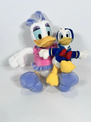 "Juego de 2 juguetes de peluche de pato Donald y margarita Disney World 13"" y 7""" Foto 1 de 4