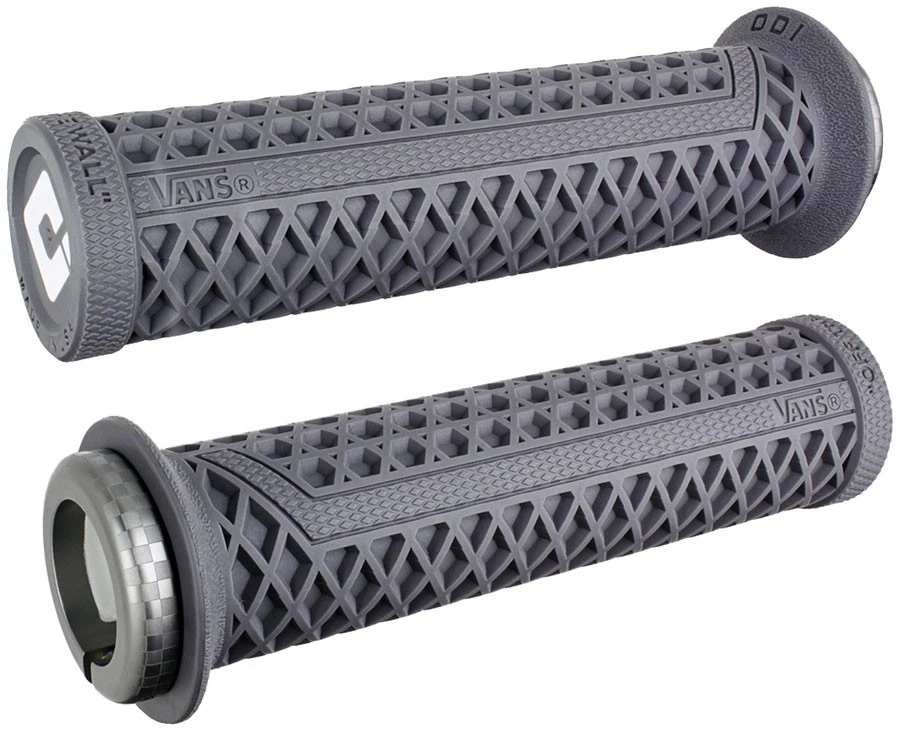 ODI Vans V2.1 Grips - White/Graphite/Gray, Lock-On - Image 1 of 1