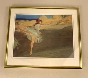 Edward Degas The Star Dancer On Point Art Gold Framed 12x10 - Picture 1 of 6