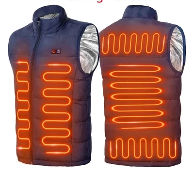Gilet riscaldato elettrico USB 9 zone unisex termico invernale sport moto bici - Bild 1 von 4