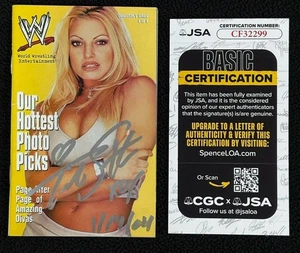 Trish Stratus Signed WWE Mini Magazine JSA COA WWF - Picture 1 of 2