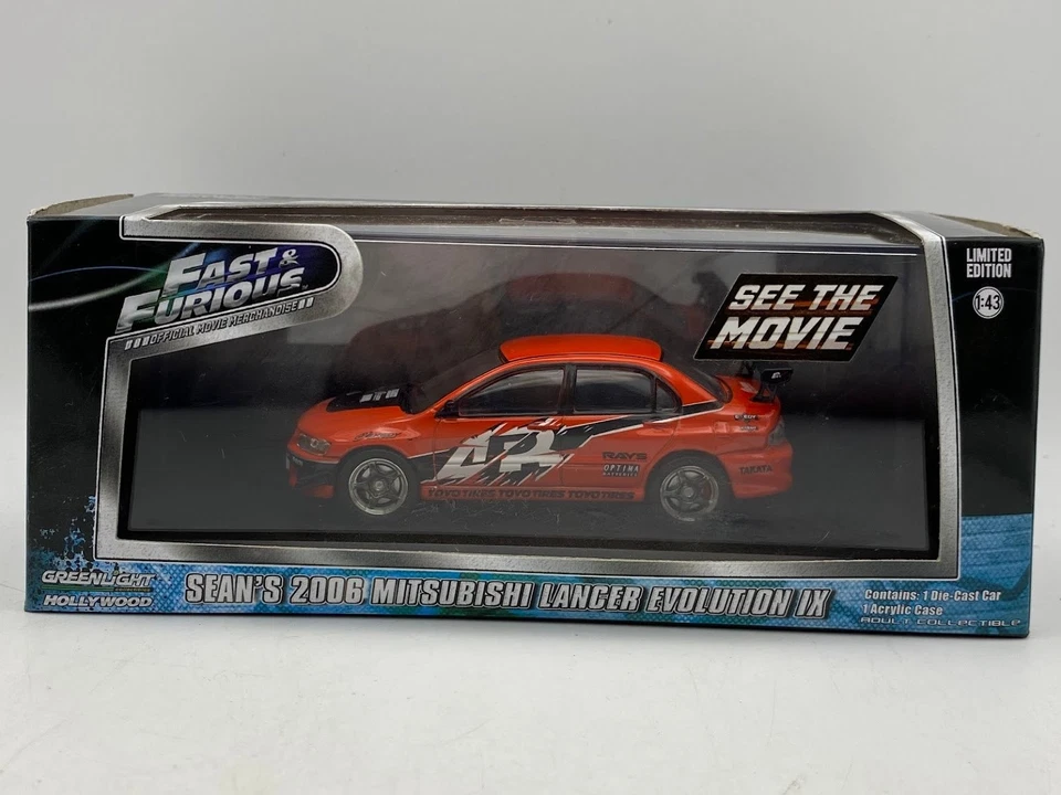 GREENLIGHT Mitsubishi Lancer Evolution IX 2006 Sean Fast & Furious1:43 diecast - Photo 1/2