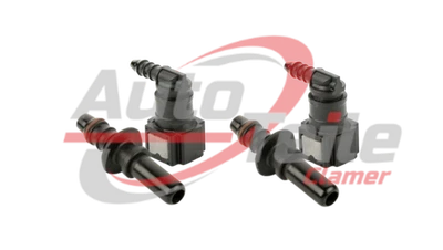 2x Schnellverschluss mit Gegenstück Set Kraftstoffleitung 7,89 x 8 mm L-Winkel - Bild 1 von 3