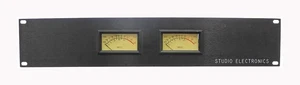 Studio Electronics Rack Mount Lighted Dual VU Meter Panel +4 Balanced XLR Inputs - Picture 1 of 4