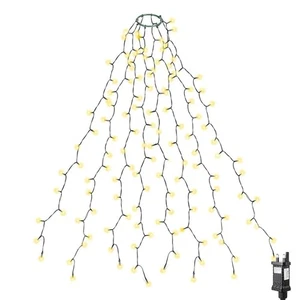 Weihnachtsbaumbeleuchtung, 2m x 8 Stränge 280 LEDs Lichterkette für 6-8ft. - Bild 1 von 6