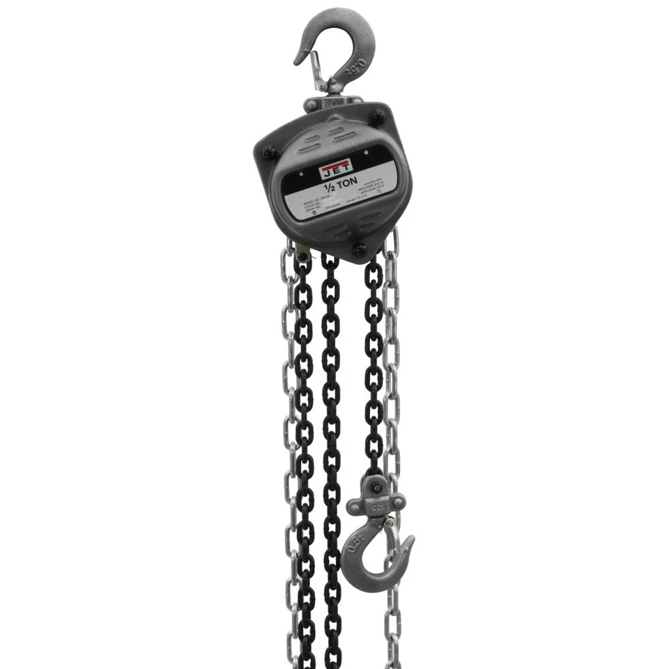 JPW INDUSTRIES Jet 101902 S90-050-20, 1/2-Ton Hand Chain Hoist With 20' Lift