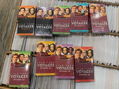 Star Trek Voyager VHS Tapes Lot Of 11 Sealed - Image 1 of 3