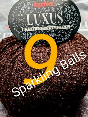 Wow! 9 LUXUS Balls Katia Boutique Collection Brown Shimmer Factory Packed Spain - Image 1 of 4