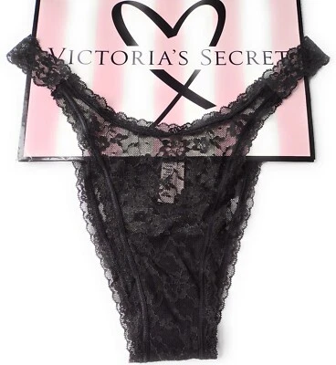 VICTORIA'S SECRET Black Lace Brazilian Panty M L XL 2XL VS NWT - Image 1 of 4