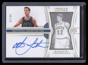 2022-23 Archivio Tesori Nazionali Panini Inchiostro Oro Christian Laettner Auto 9/10 - Foto 1 di 2