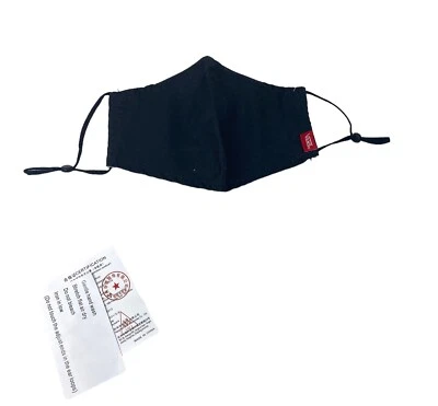 VANS Fabric Face Mask Black Reusable Washable Not Medical ALSU01555 - Imagem 1 de 4