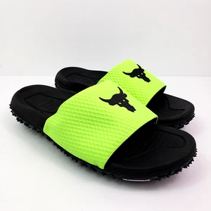 Under Armour Project Rock SL 2.0 Mens Size 8 Slip On Brahma Bull Slide Sandals - Picture 1 of 9