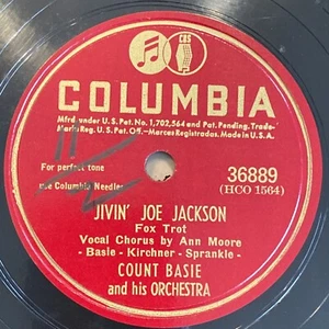1945 JAZZ COUNT BASIE 78 rpm COLUMBIA 36889 JIVIN' JOE JACKSON - QUEER STREET E - Picture 1 of 4